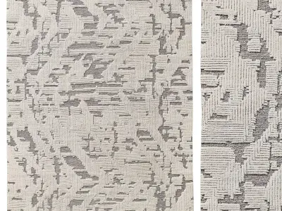 TARIK HAND-KNOTTED WOOL RUG 3D model