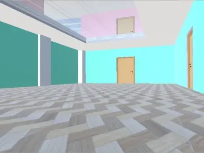 House building with stairs 3D model