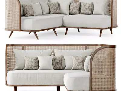 Corner garden sofa HLS  3D model