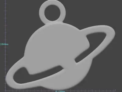 Suspension in the form of the planet Saturn 3D print model