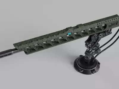 High Quality Laser Cannon 3D model