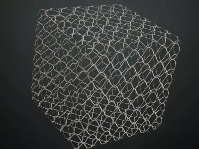 Fine Interwoven Wire Chain Link Mesh PBR SEAMLESS Texture