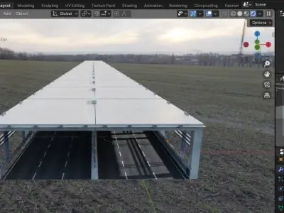  Animated classic old bridge model Low-poly 3D model