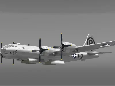  Boeing B-29 Enola Gay Flying 