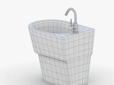 1559 - Toilet Low-poly 3D model