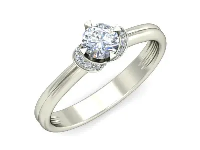 Diamond Engagement  ring 50 cad files   part 04 3D print model