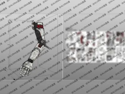 Cyberpunk 2077 Johnny Silverhand Armor - DIY Cosplay Pepakura Low-poly 3D model