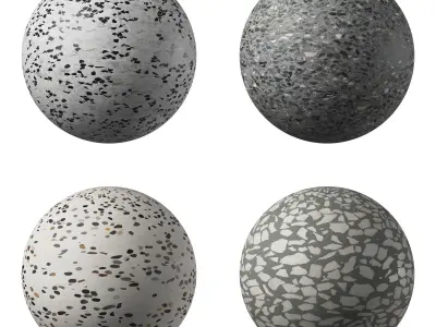 Terrazzo Porcelain tiles - set 01 Texture