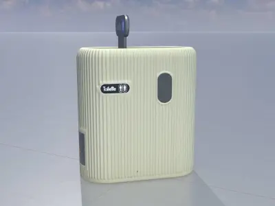 Public Toilet Modern Oval Low-poly 3D model