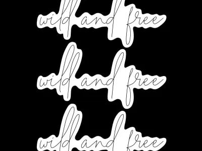Wild And Free Neon Sign 3D model