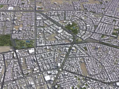 Karbala - 3D City Model Low-poly 3D model