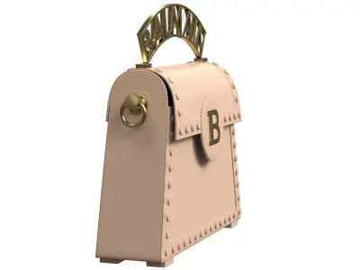 Balmain B-Buzz Dynasty Small Bag  Cream Low-poly 3D model
