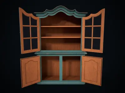 Vintage buffet Low-poly 3D model