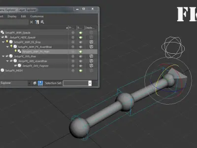 SETUP---IK-FK setup frak Free 3D model