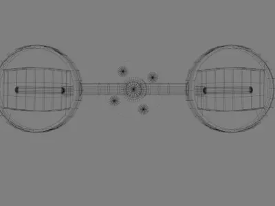 light-small-double-pedestrian street lamp 3D model