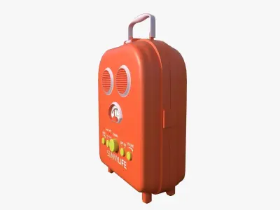 Cartoon Style Stylized Radio Sunnylife Radio Orange Edition 3D model