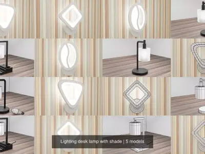 Lighting desk lamp with shade 3D Model Pack