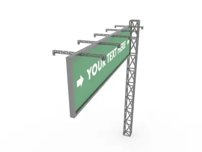 Traffic Sign Low-poly 3D model get