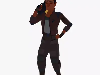 Rookie Jay - Low Poly Stylized Sci-Fi Character Low-poly 3D model