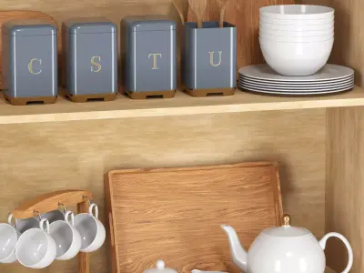 Kitchen accessories set 04 3D model