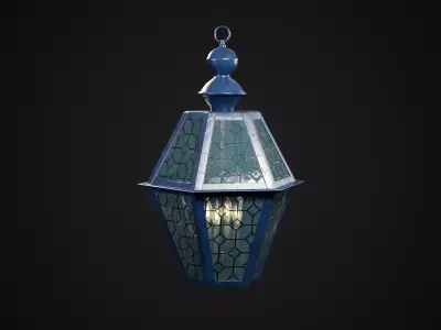Verdigris Lanterns Low-poly 3D model