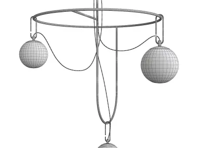 NH S4 CIRCULAR CHANDELIER Low-poly 3D model