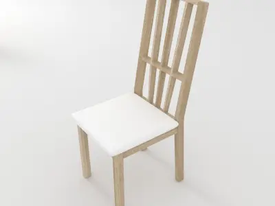 Table and chair furniture set - lowpoly Free low-poly 3D model
