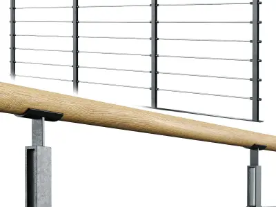 Set of modern railings 2 3D model