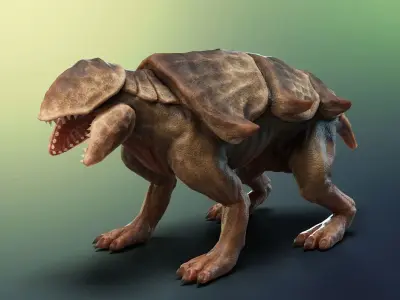 Fantastic Creature 4 Low-poly 3D model