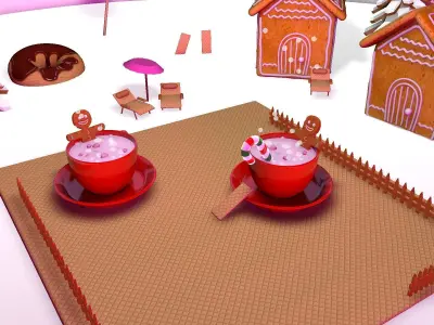 GINGERBREAD MILK SPA 3D model