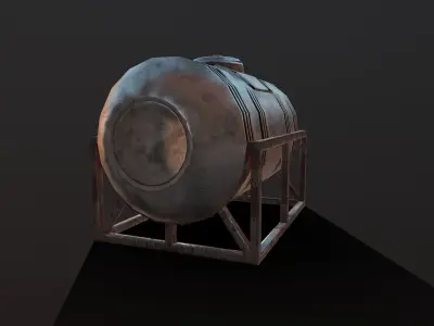 Old  Water Tank Low-poly 3D model