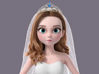  Cartoon Bride Rigged 