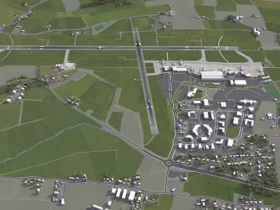 Cork Airport Low-poly 3D model