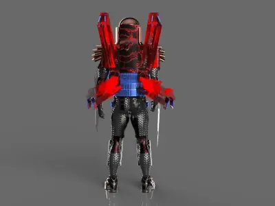 The Robot Warrior Low-poly 3D model