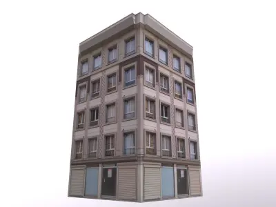 Architectural Building-1 Low-poly 3D model