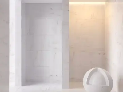 Marble wall 180 3D model