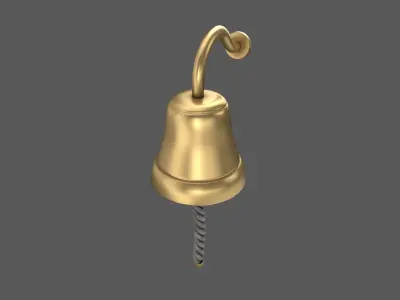  Wall Bell Low-poly 3D model