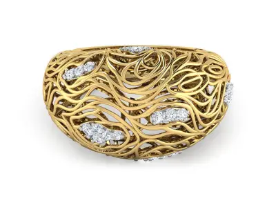 Bhoma Wood Grain Ring 3D print model