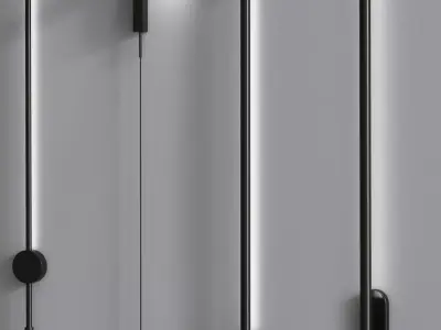 Modern Led Wall Lamp Collection 3D model