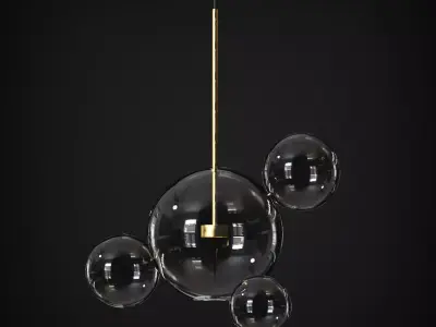 Suspension light Giopato Coombes Bolle bls 4 Lamp 3D model