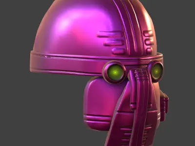 Gas mask helmet 3d model scifi Low-poly  Low-poly 3D model 297