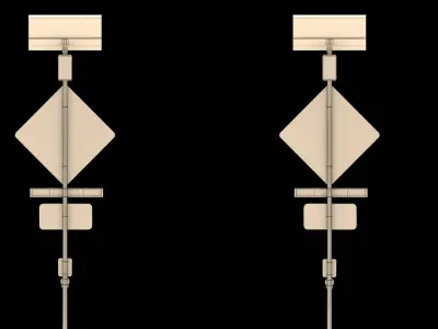 Rectangular Rapid Flashing Beacon - RRFB 3D model