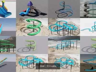 Slide 3D Model Pack
