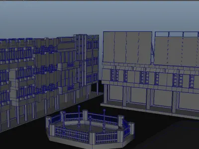 Full street 3D model 3D model