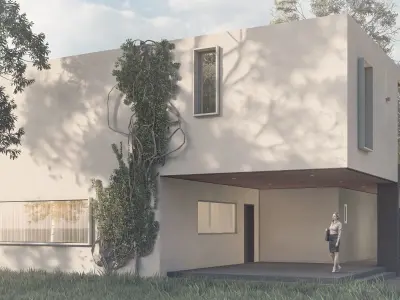 Modern villa 2 Low-poly 3D model