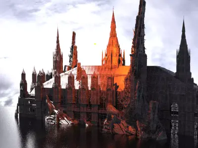 Arch Wizards Hall Mountain Depths cathedral 3D model
