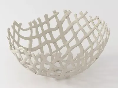 Bowl made out of wires 3D model