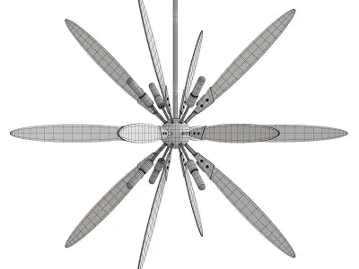 Dragonfly Pendant Light Low-poly 3D model