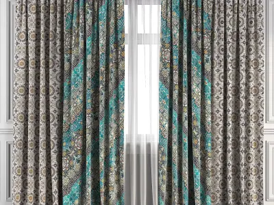 Curtain Set 96 3D model