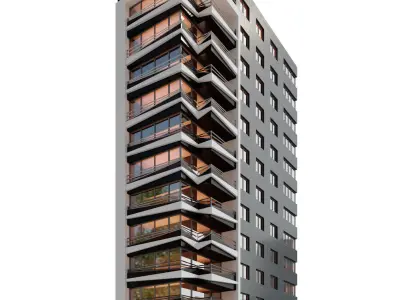 Modern Residential Building 06 3D model